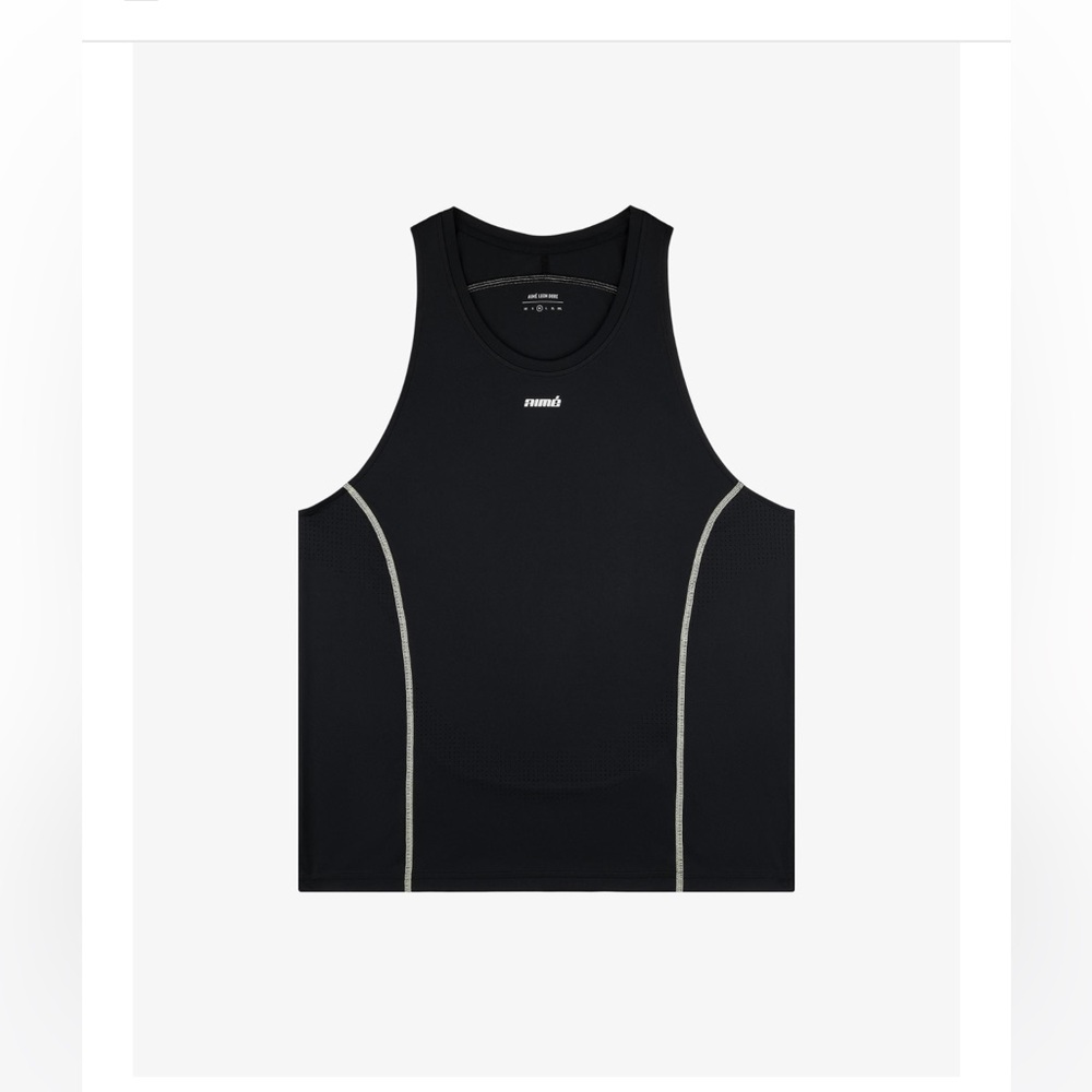 Aime Leon Dore Black Tank Top with White Accents